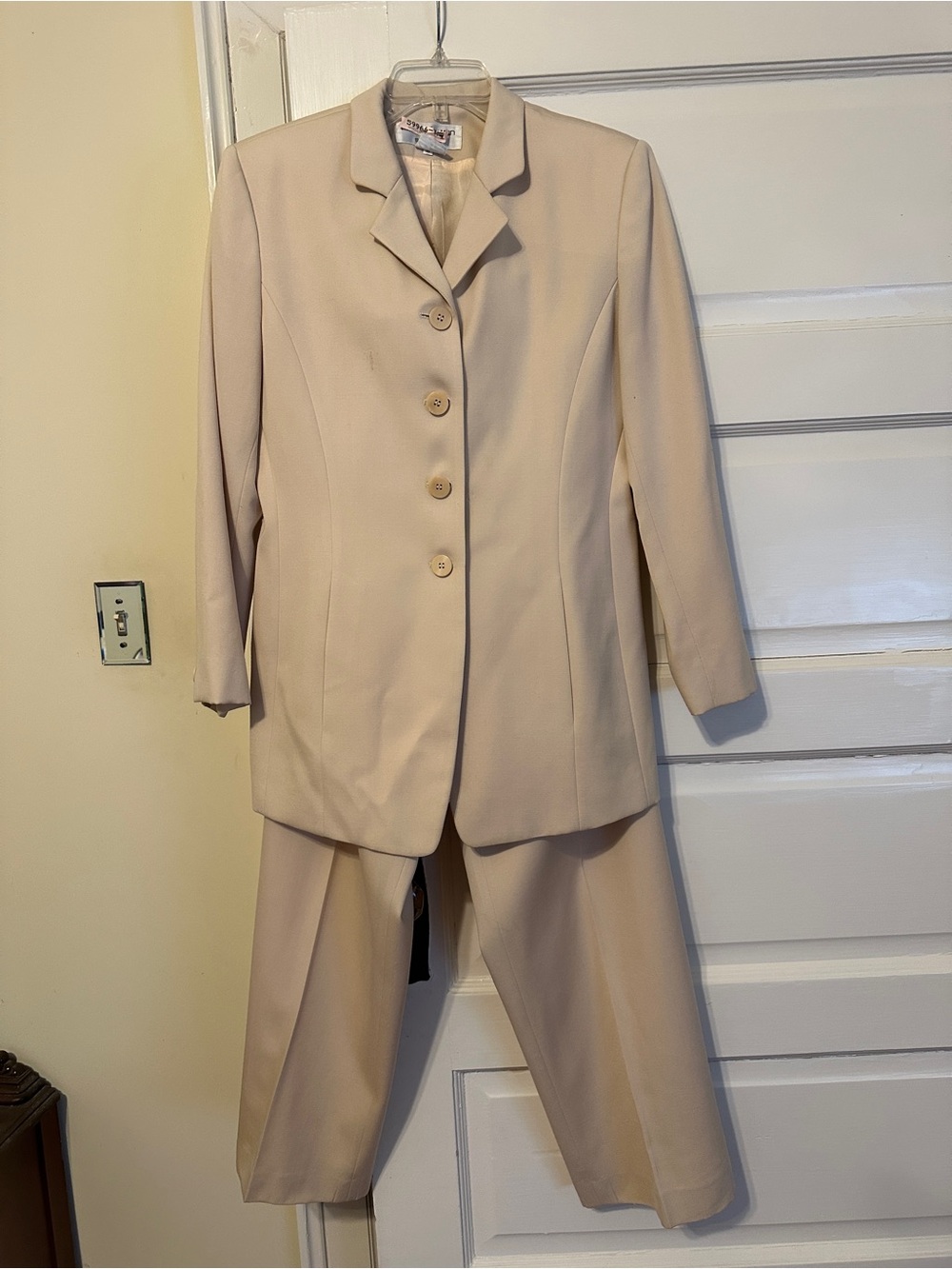 Classic Women's Cream Blazer and Trouser Suit